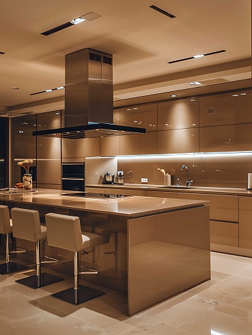 Premium modular kitchen design by Aadya Interiors & Infrastructure combining style, comfort and high functionality for modern homes in Hyderabad.