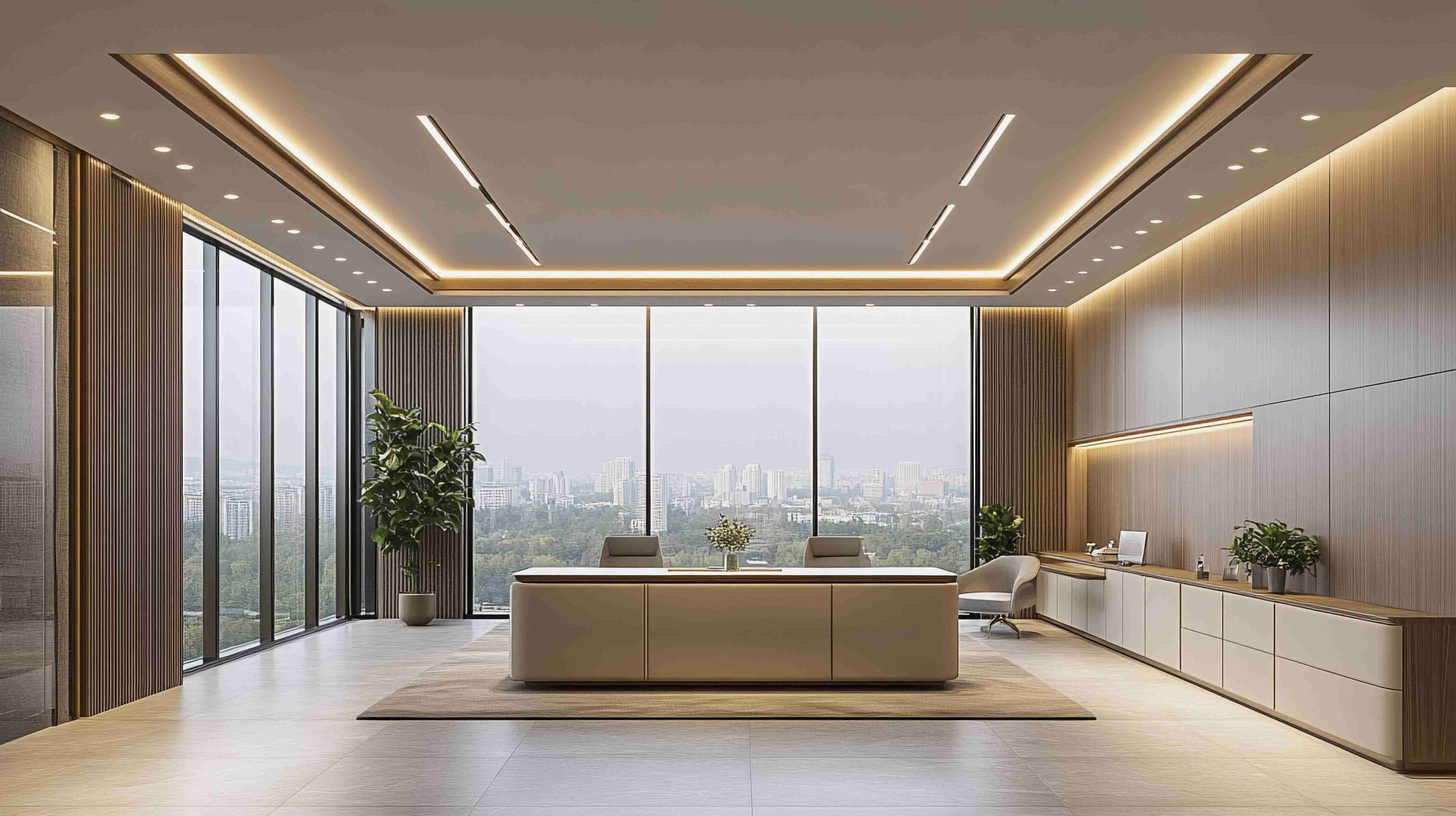 Modern luxury office interior false ceiling