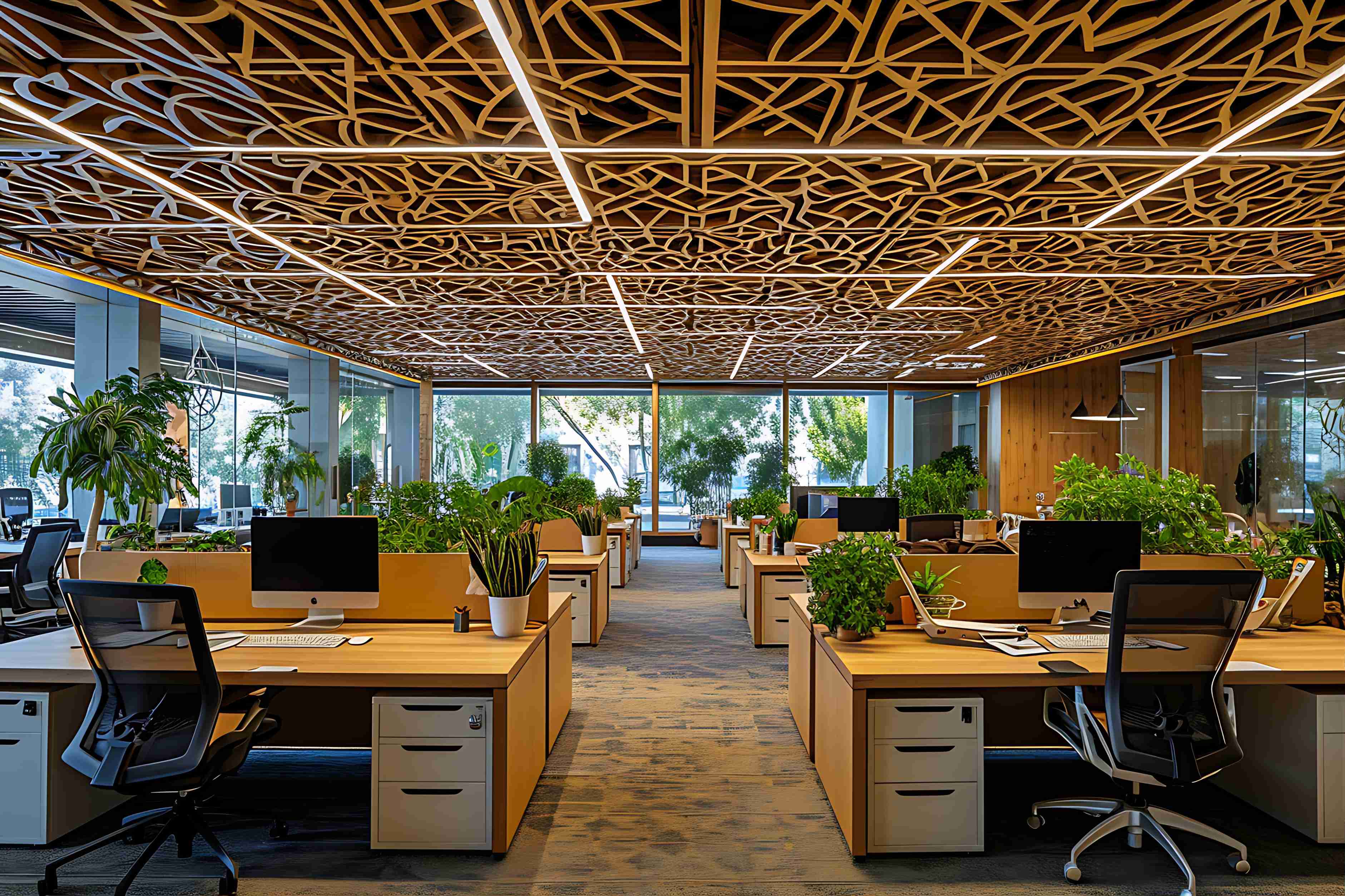 Modern open office interior designing