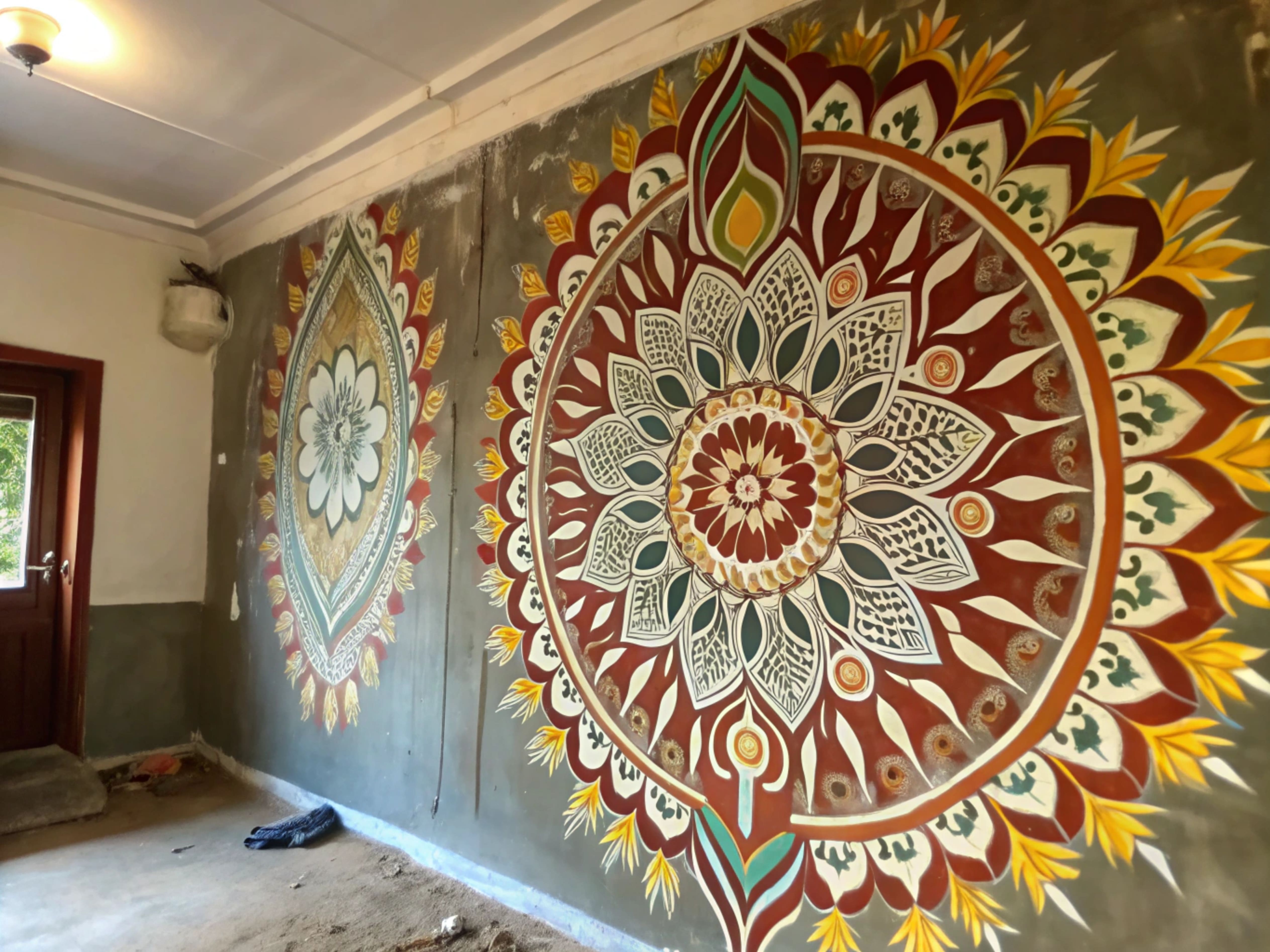 Traditional style mandala wall art design