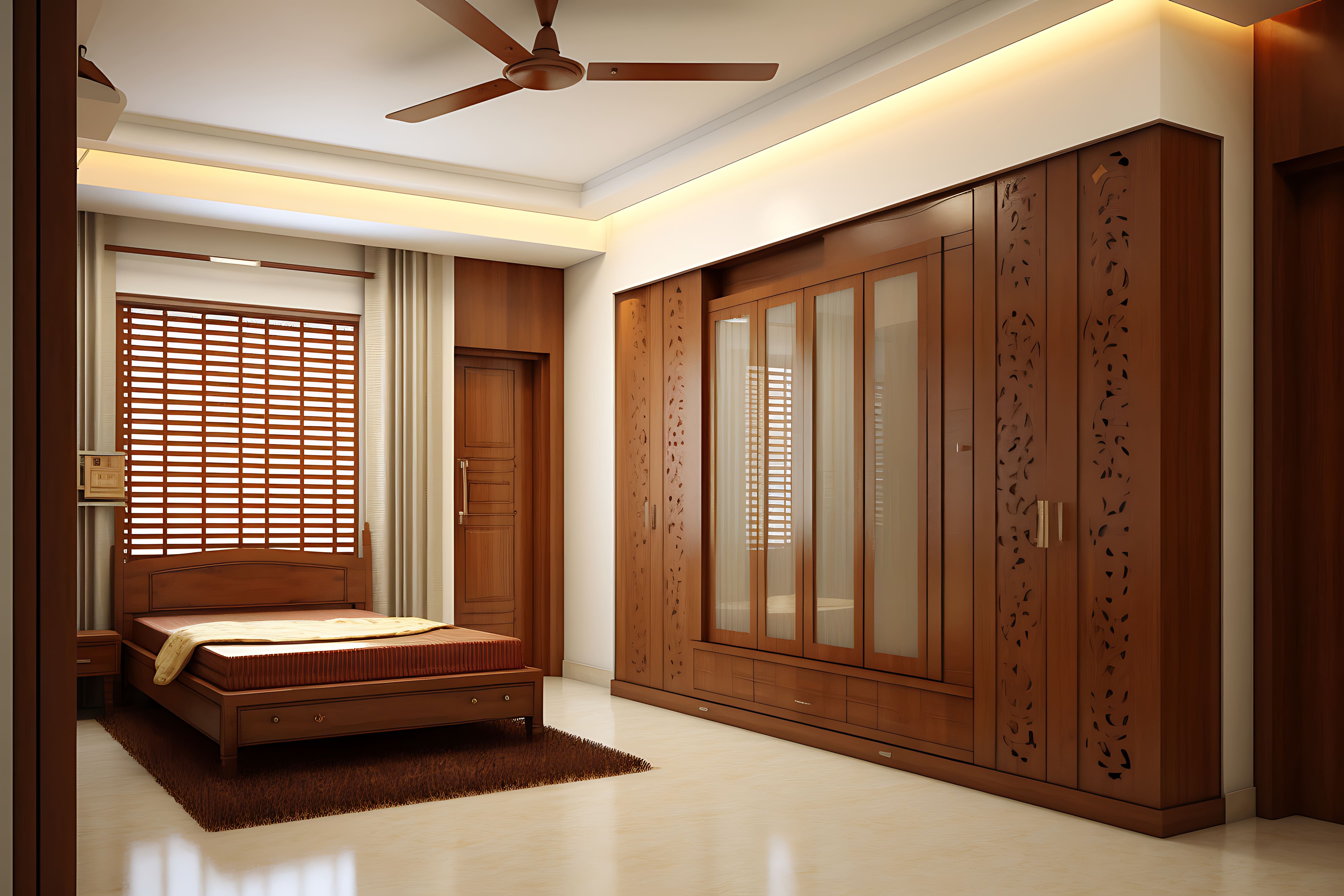 Modern wooden wardrobe designing